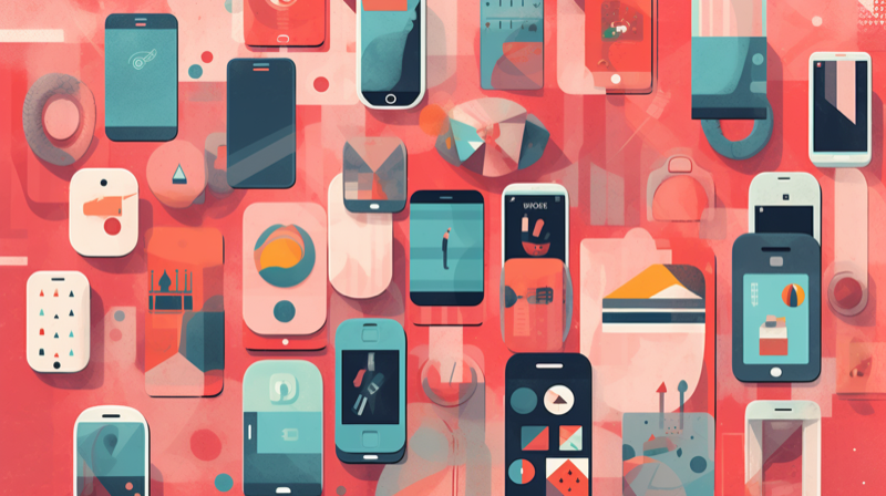 An editorial illustration showing a smart phones and medical imagery.